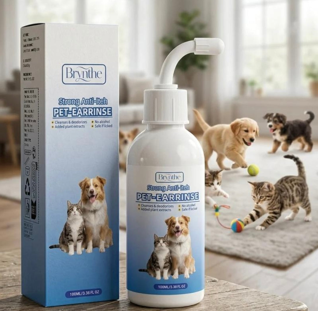 Gentle Pet Ear Wash | Odor-Free Cleaning for Dogs & Cats